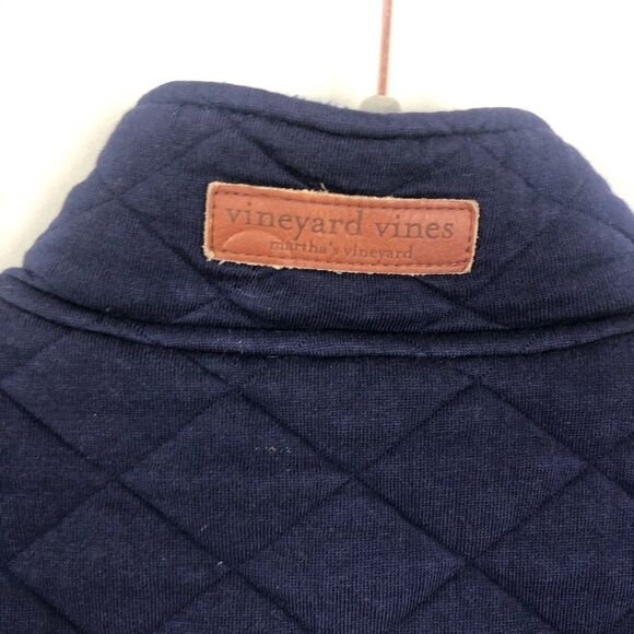 VINEYARD VINES | Navy Blue Quilted Vest Zip Up Women’s Size X-Small - Picture 7 of 7